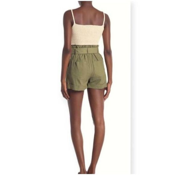 GOOD LUCK GEM OLIVE PAPER BAG SHORTS SZ.XL NWT. - Picture 2 of 9